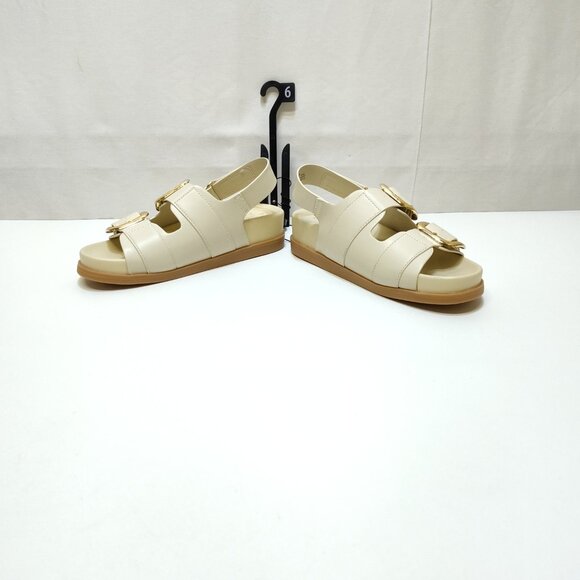 Time And Tru Dad Buckle Slingback Sandal Size 6 Bone Color Adjustable Strap NWT - Picture 3 of 9